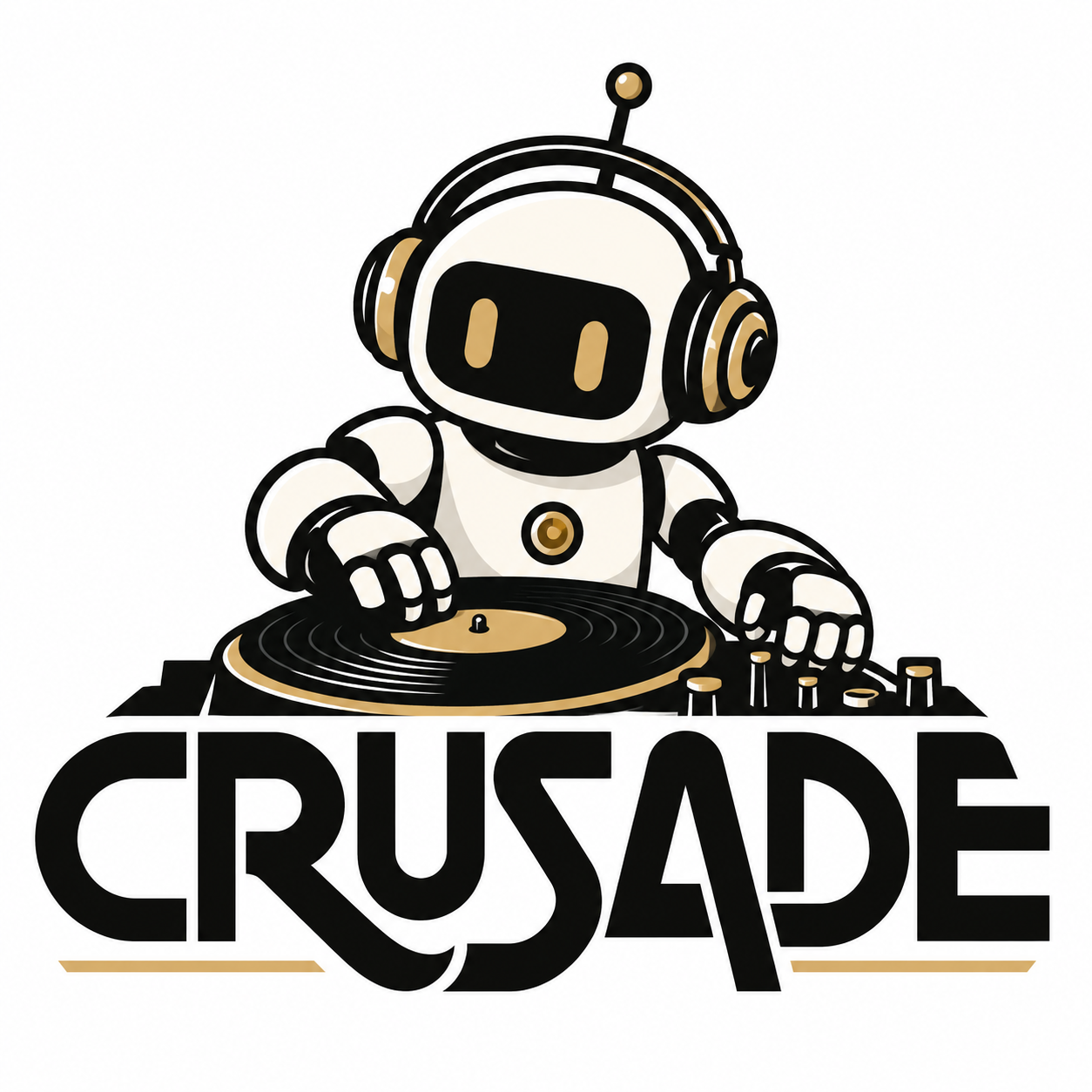 Crusade robot DJ logo